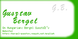 gusztav bergel business card